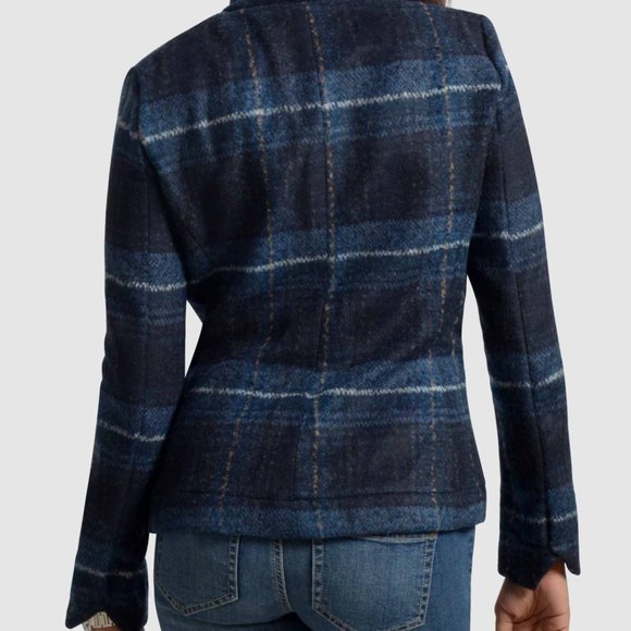 OLGYN Women Single Breasted Plaid Checkered Blazer - Picture 2 of 4